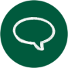 An animation of a speech bubble